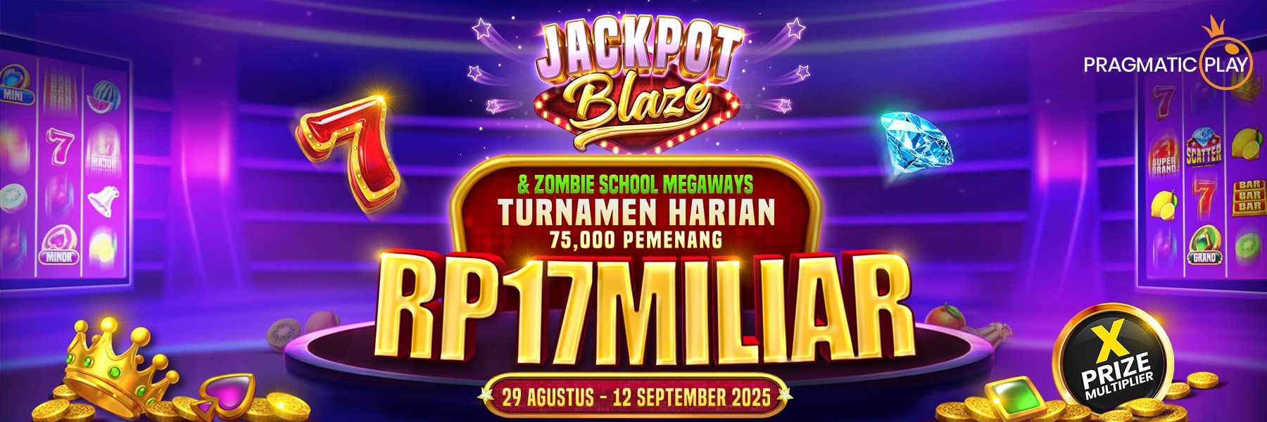 Jackpot Blaze & Zombie School Megaways Daily Tournaments